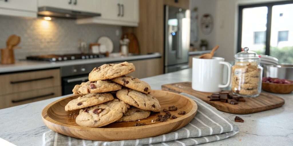 Stack of Crumbl Cookies.